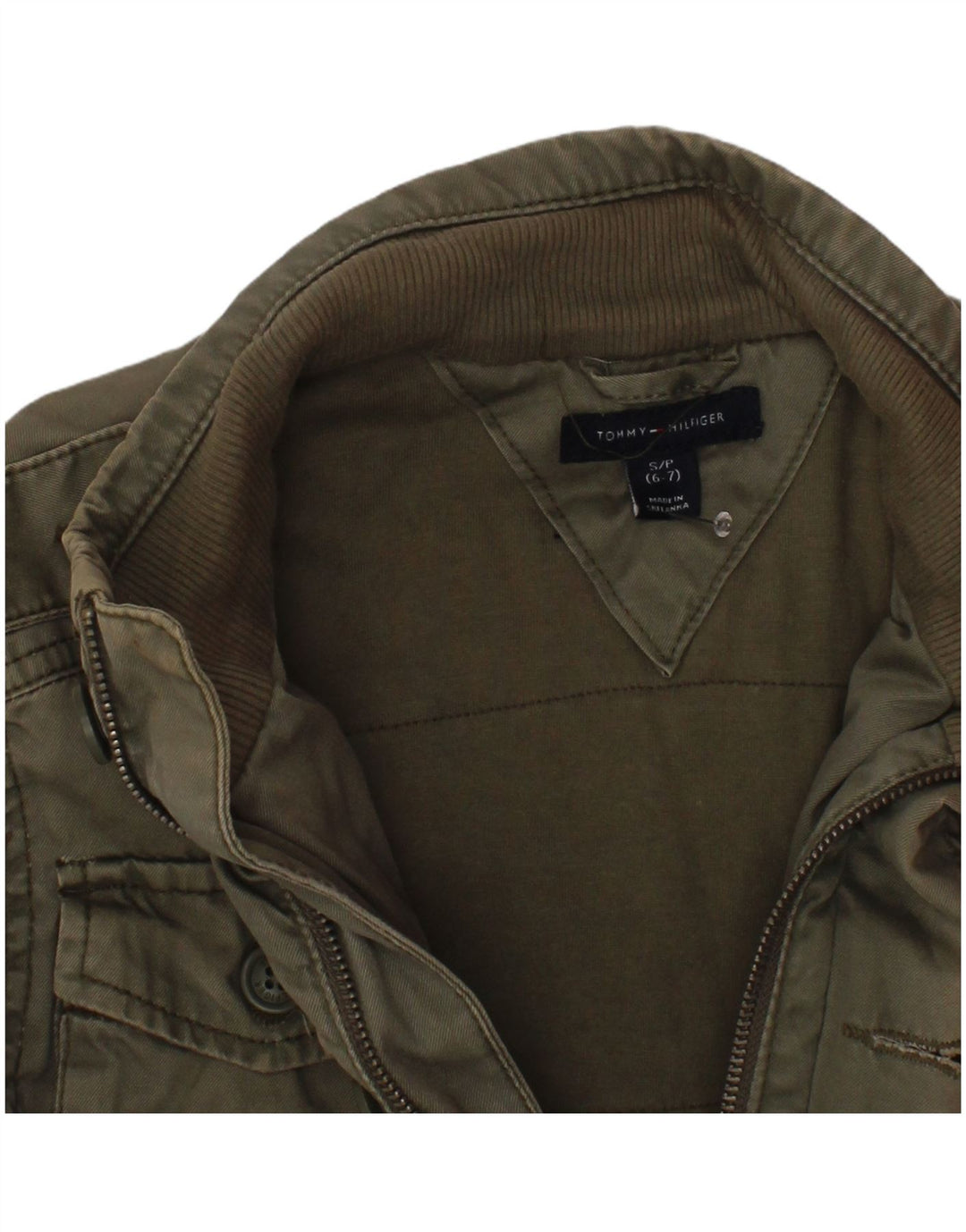 Tommy Hilfiger Militærjakke til drenge 6-7 år Lille Khaki Bomuld