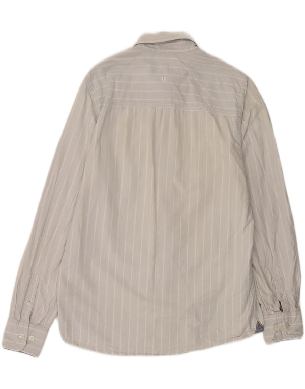 Fat Face Mens Shirt Medium Blue Striped Cotton