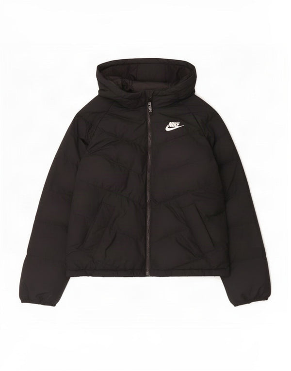Nike drenge hættepolstret jakke 10-11 år medium sort polyester