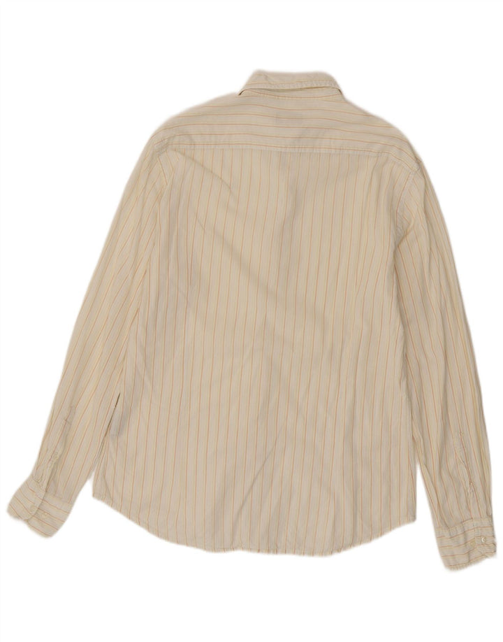 Kappa herreskjorte XL Off White Nålestribet bomuld