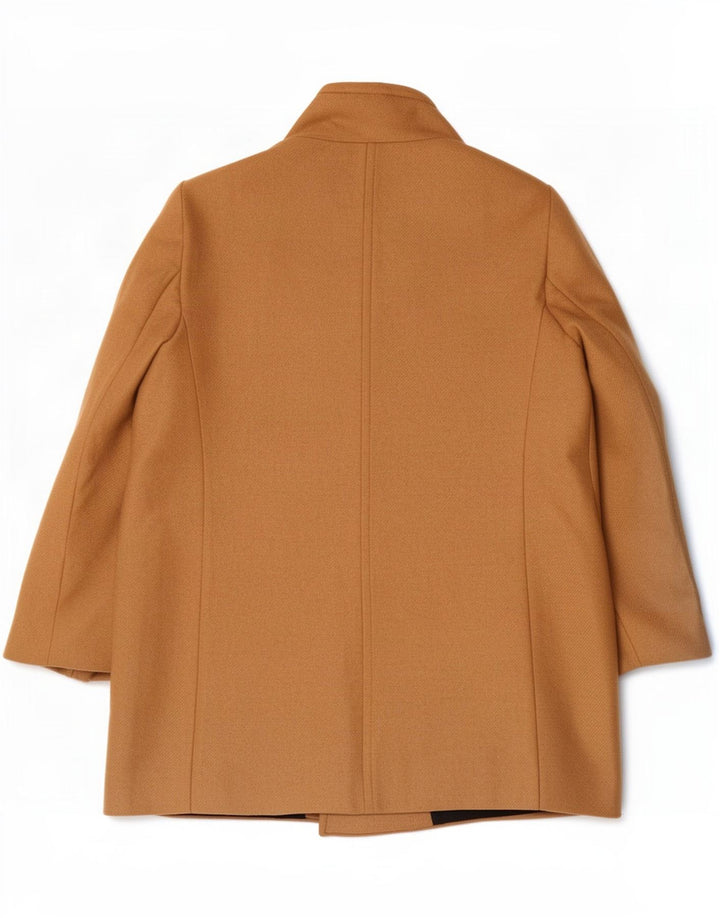 Zara Womens Pea Coat UK 20 2XL Beige Uld