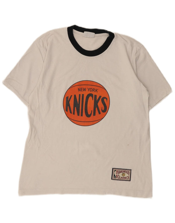 Champion Herre New York Knicks grafisk T-shirt top lille hvid bomuld