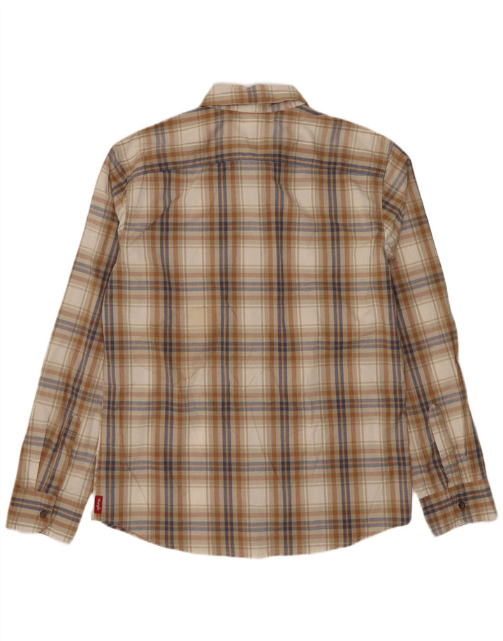 Wrangler herreskjorte medium brun ternet bomuld