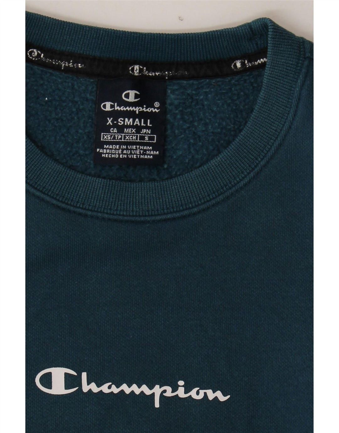 CHAMPION Mens Sweatshirt Jumper XS Blue Vintage Champion and Second-Hand Champion from Messina Hembry 