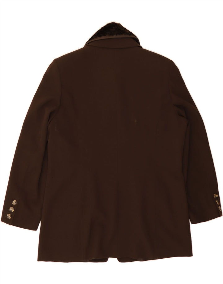 LIBRA Womens 5 Button Blazer Jacket UK 16 Large  Brown Polyester Vintage Libra and Second-Hand Libra from Messina Hembry 