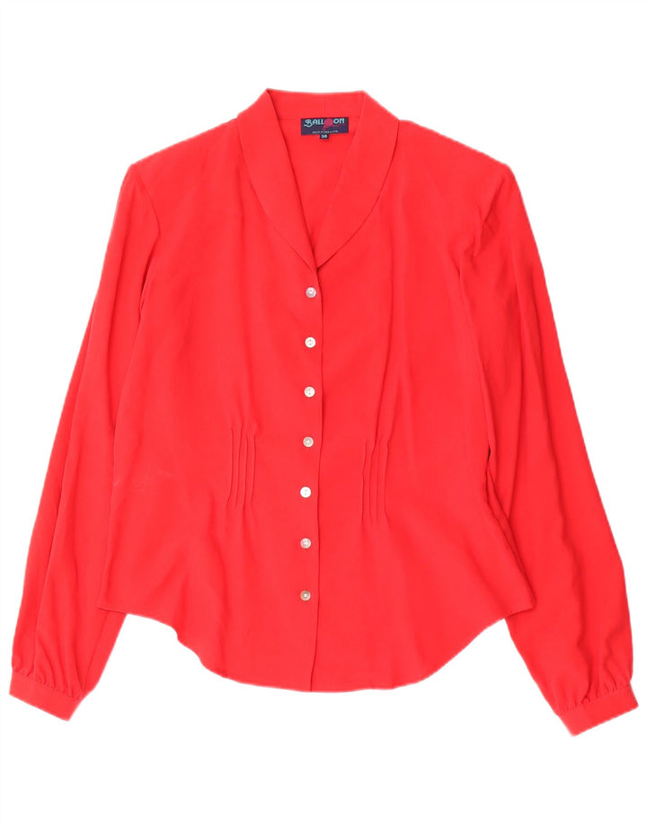 Ballon Dame Skjorte Bluse EU 38 Medium Rød Silke