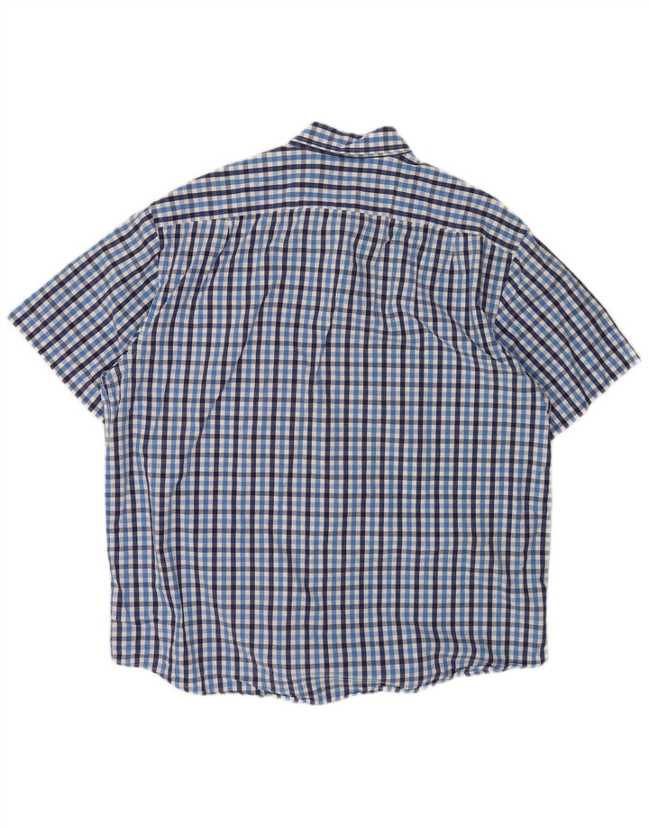 Izod Kortærmet Herreskjorte XL Blå Gingham Bomuld