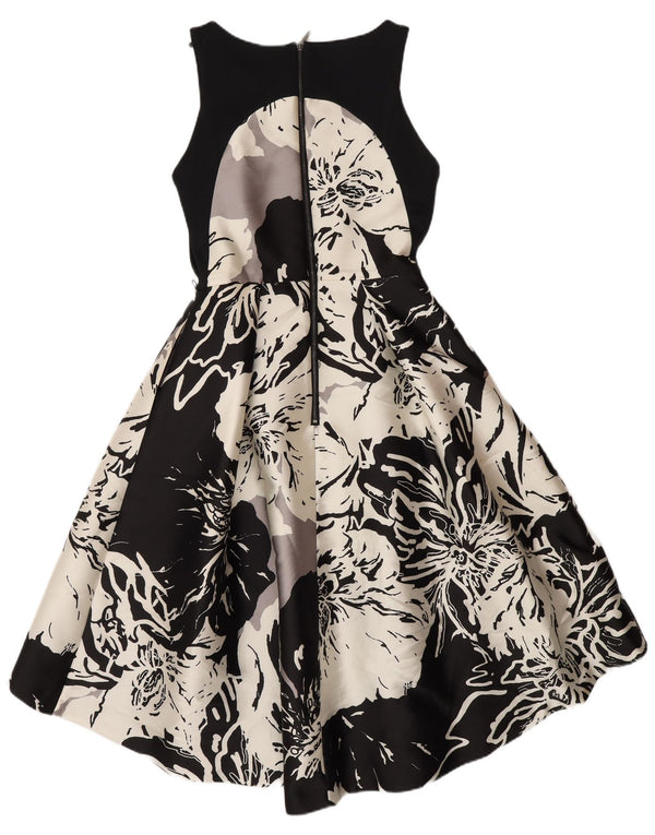 Coast Womens A-Line Kjole UK 8 Small Black Floral Polyester