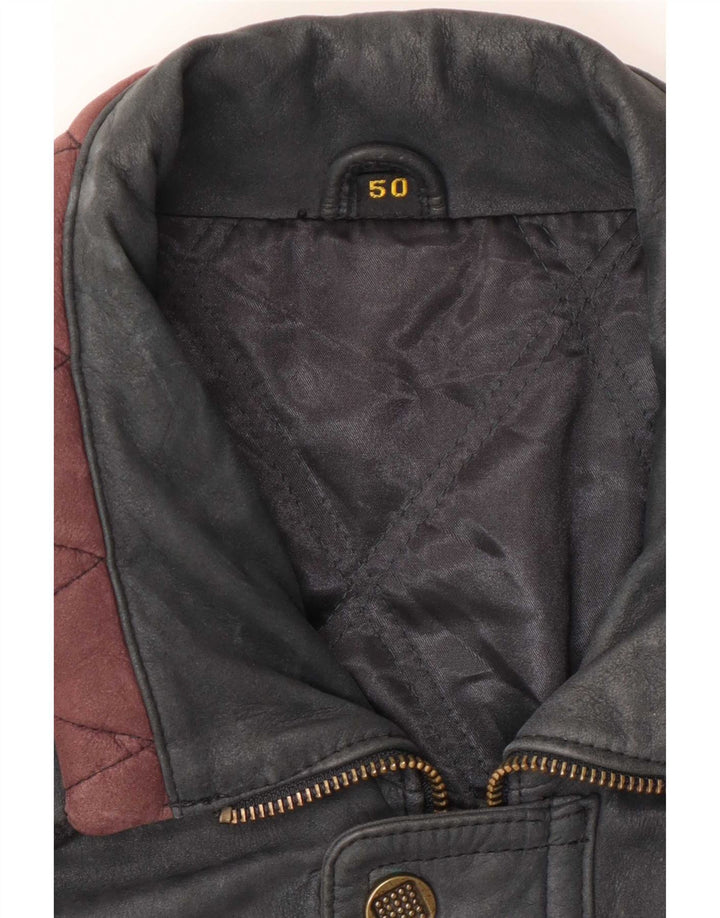 Vintage herre læderjakke IT 50 Large Grå