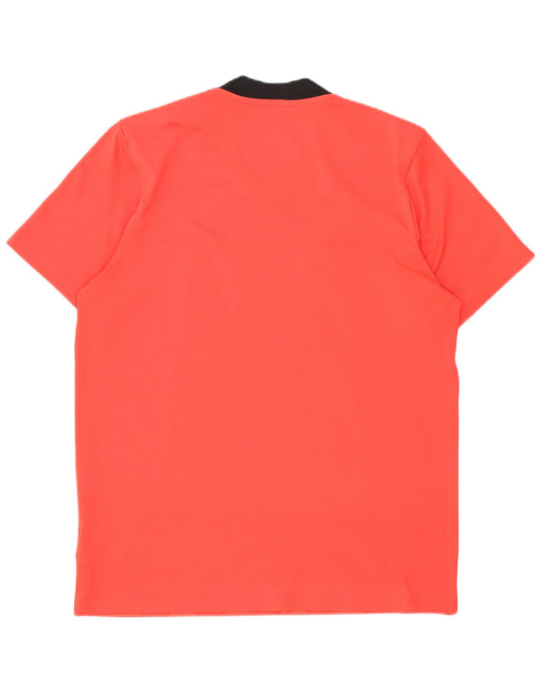 Adidas Mens T-Shirt Top Large Red Colourblock Polyester