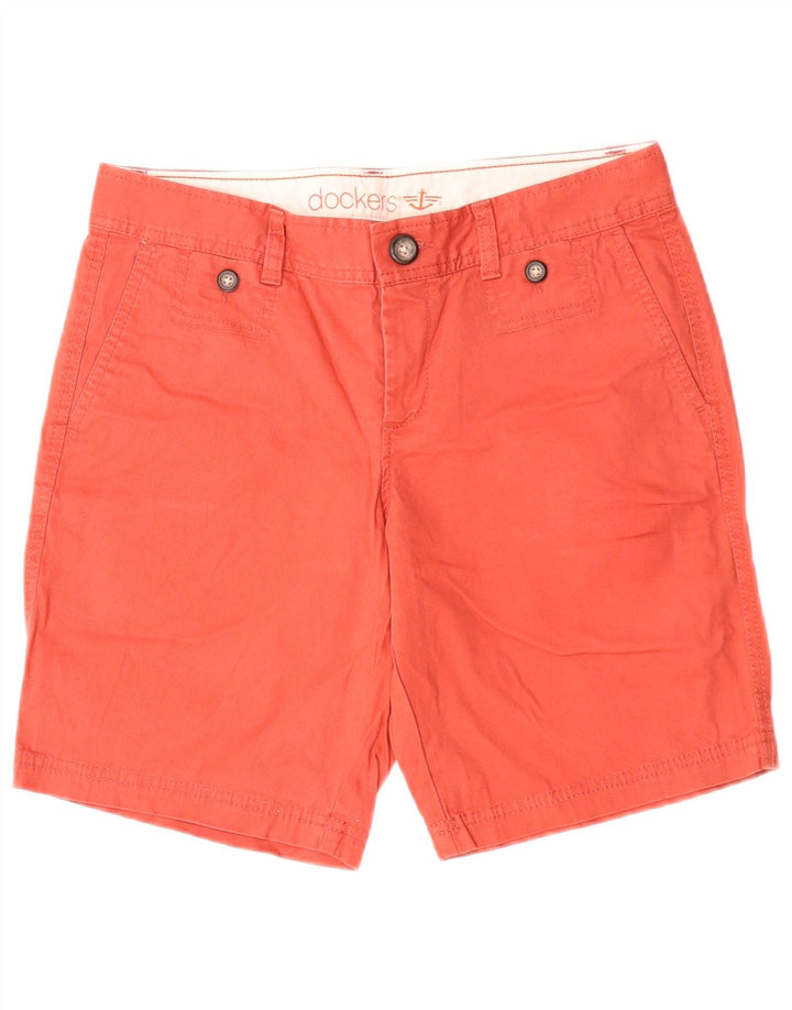 DOCKERS Chino Shorts til kvinder US 6 Medium W30 Orange Bomuld