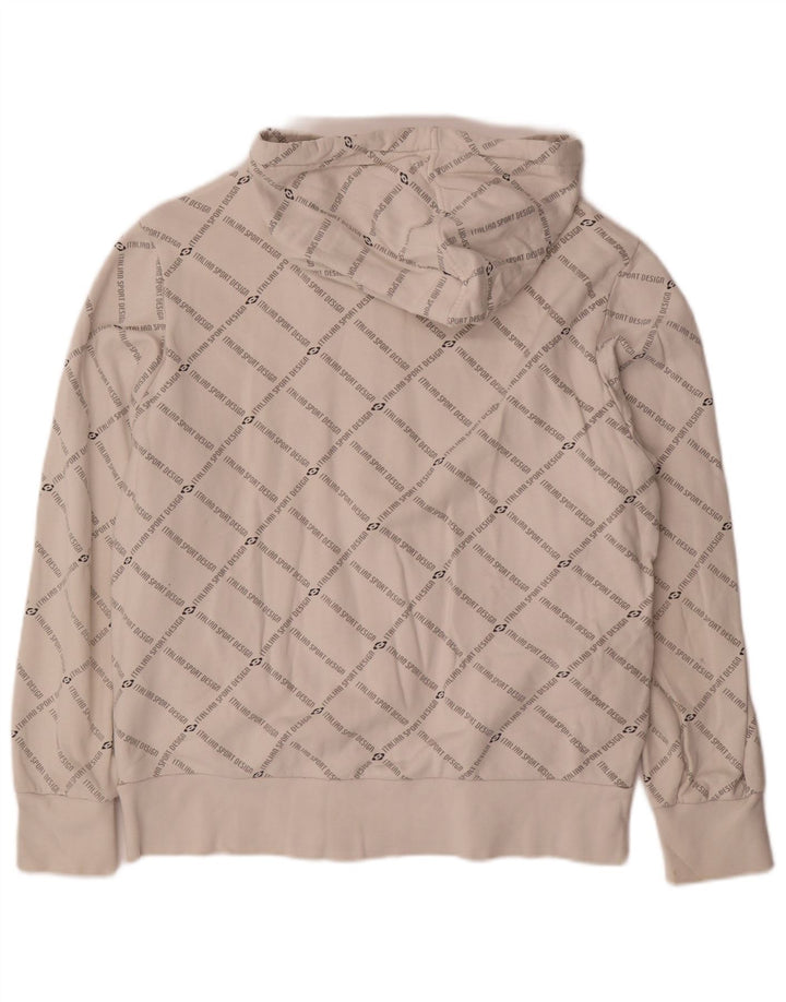 LOTTO Herre grafisk hættetrøje med lynlås mellem hvid bomuld