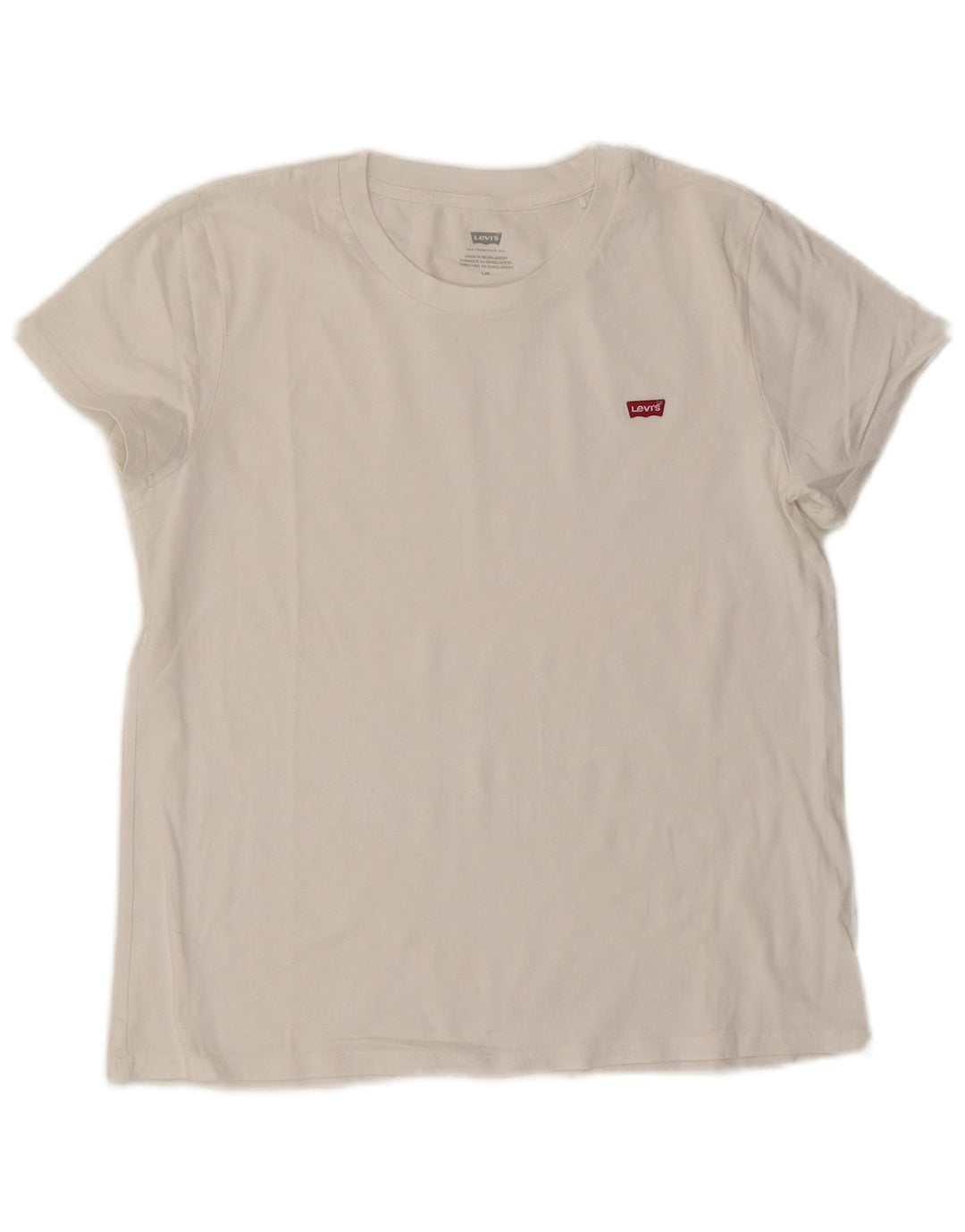 Levi's Dame T-Shirt Top UK 14 Large White