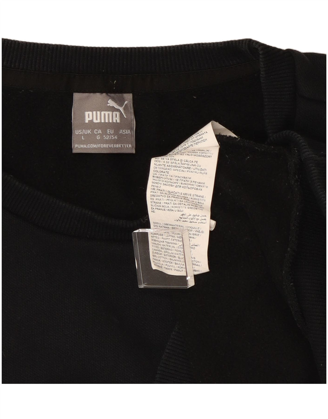Puma Herre Sweatshirt Jumper Stor Sort Bomuld