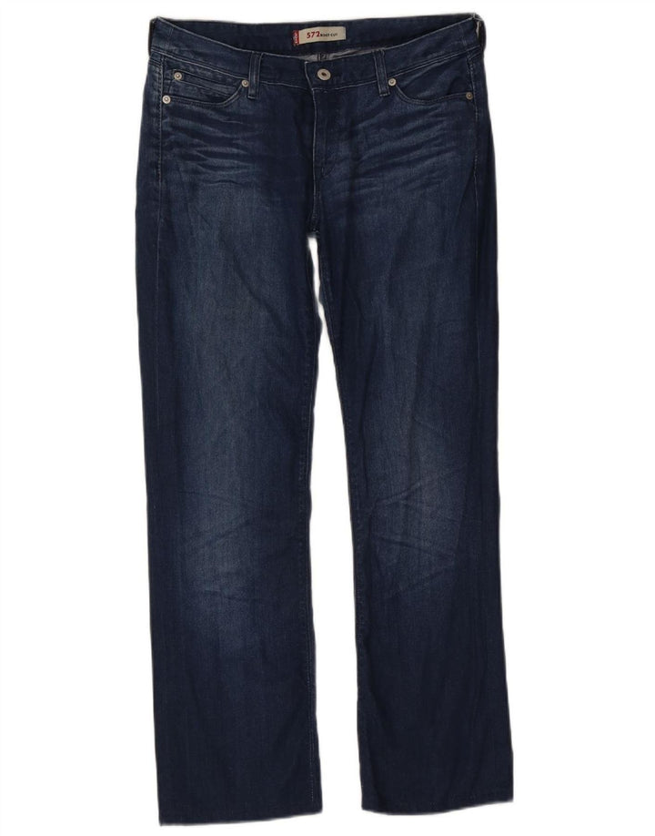 Levi's Dame 572 Bootcut Jeans W31 L28 Marineblå Bomuld
