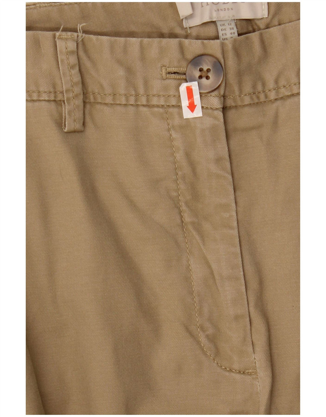 Hobbs Lige Chinobukser til kvinder UK 12 Medium W32 L28 Beige Bomuld