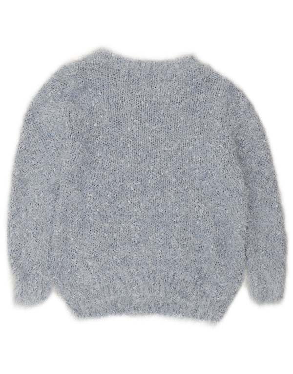 MARKS & SPENCER Dame sweater med rund hals DK 14 Medium Blue