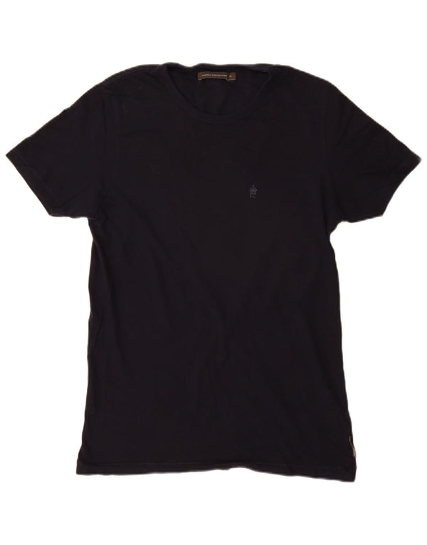 French Connection Herre T-shirt Top Medium Marineblå Bomuld