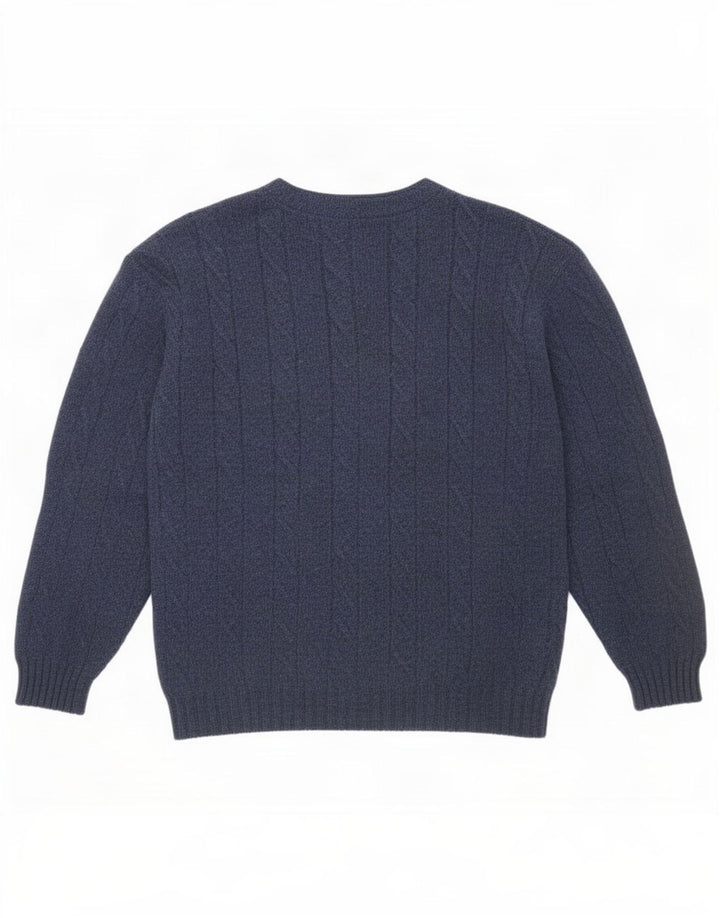 Burlington Herre Cardigan Sweater IT 48 Medium Marineblå Uld