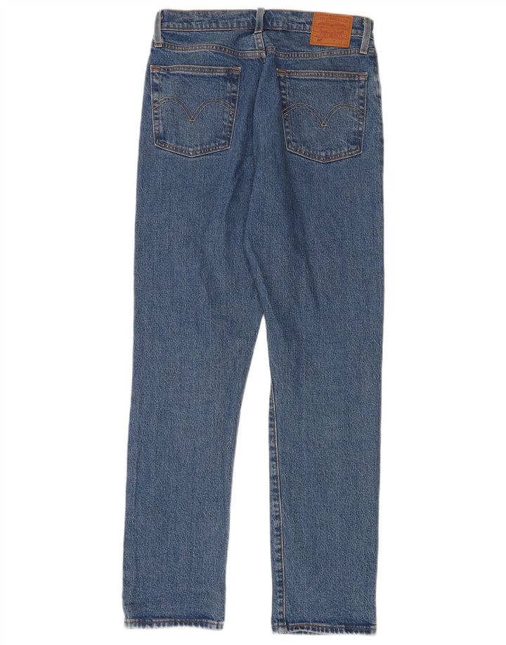 LEVI'S Herre 501 Straight Jeans W27 L30 Blå Bomuld