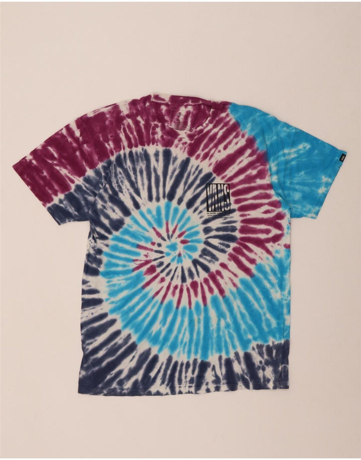 VANS Herre grafisk T-shirt Top Medium Flerfarvet Tie Dye Bomuld