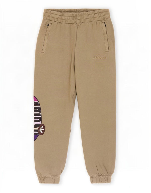 Adidas Dame Grafisk træningsdragt Bukser Joggers UK 10 Small Khaki Cotton