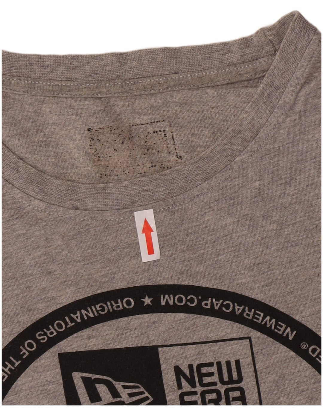 New Era Herre grafisk T-shirt Top Stor grå bomuld