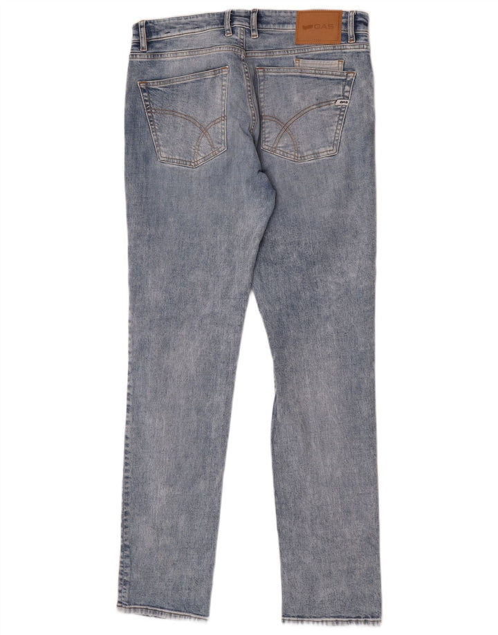 Gas Herre Slim Jeans W33 L32 Blå Bomuld