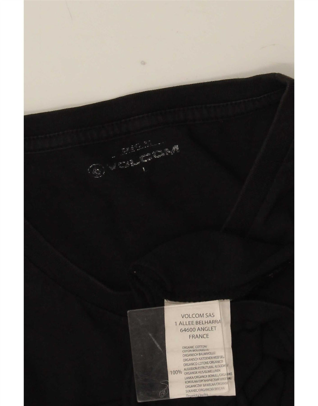 Volcom Herre Grafisk T-Shirt Top Stor Sort Bomuld