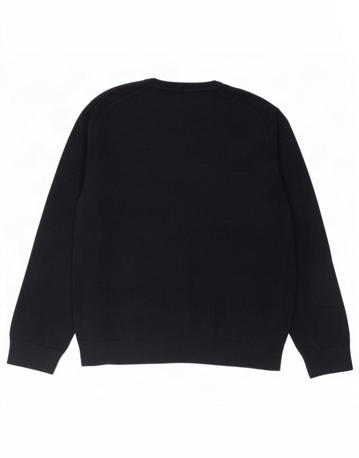 Marks & Spencer Herre V-hals sweater XL marineblå bomuld
