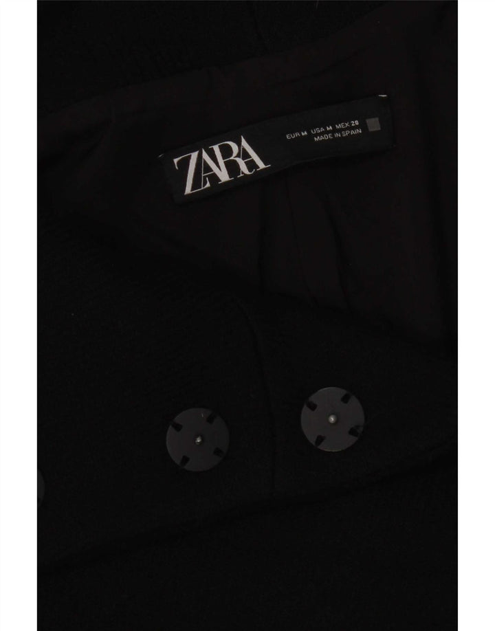 Zara Dame Oversized Overfrakke UK 14 Medium Sort