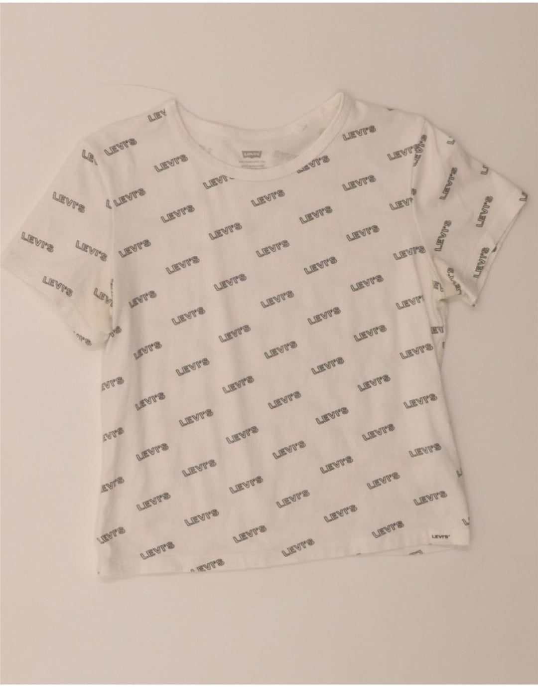 LEVI'S Girls Graphic T-Shirt Top 11-12 Years Medium White Cotton Vintage Levi's and Second-Hand Levi's from Messina Hembry 