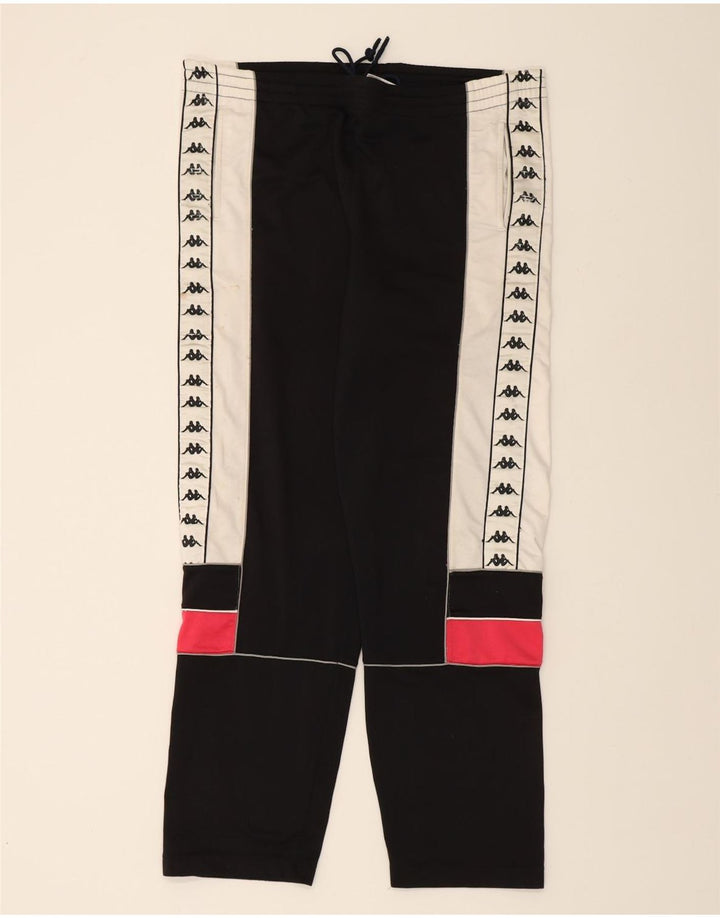 KAPPA Mens Graphic Tracksuit Trousers Medium  Black Colourblock Vintage Kappa and Second-Hand Kappa from Messina Hembry 