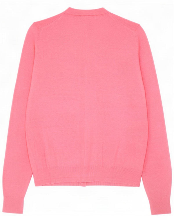 Marks & Spencer Dame Cardigan Sweater UK 12 Medium Pink Viscose