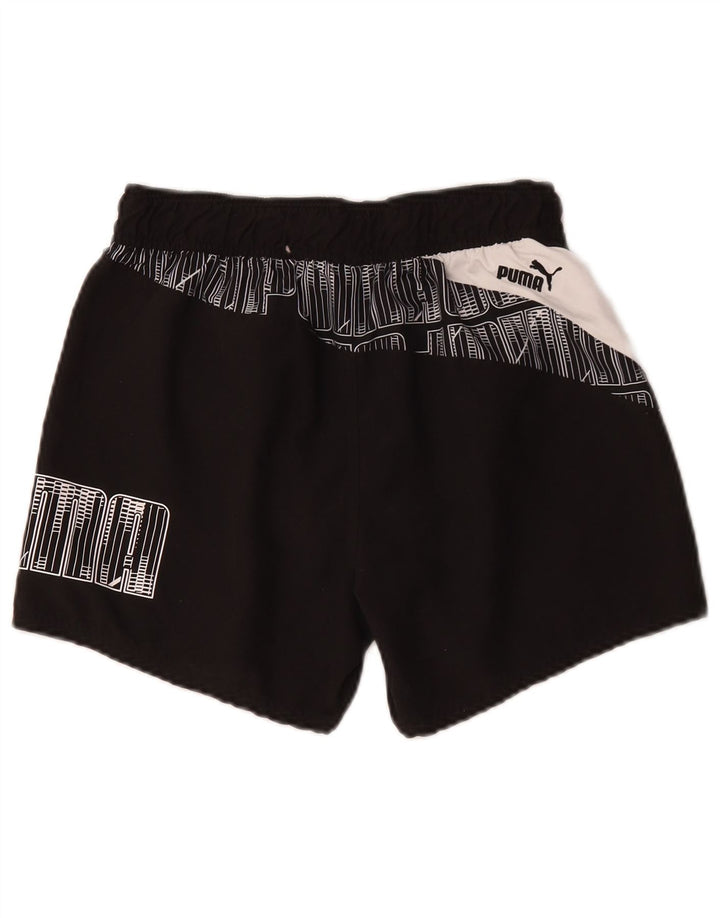 Puma Herre grafiske sportsshorts Small Black Colourblock Polyester
