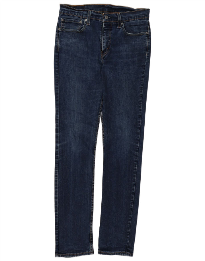Levi's Herre 511 Slim Jeans W32 L34 Marineblå Bomuld