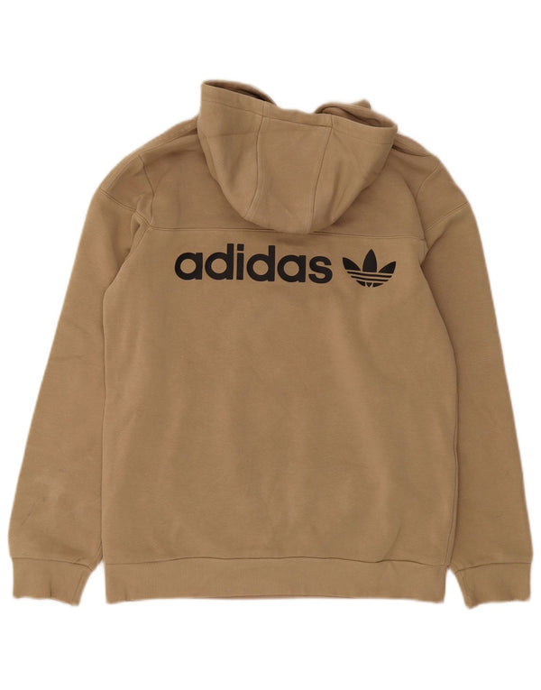 Adidas Grafisk hættetrøje til drenge 15-16 år Beige bomuld