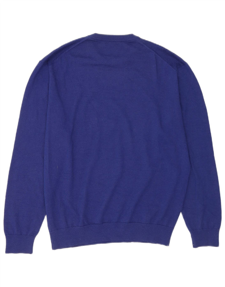 Zara Herre sweater med rund hals, stor blå