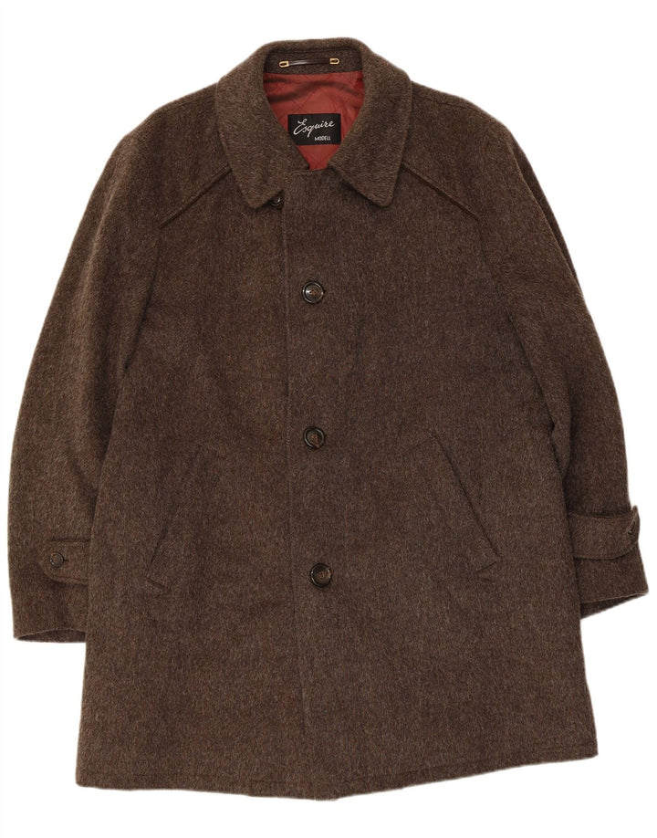 Esquire Herre Overfrakke IT 48 Medium Brun Flecked Uld
