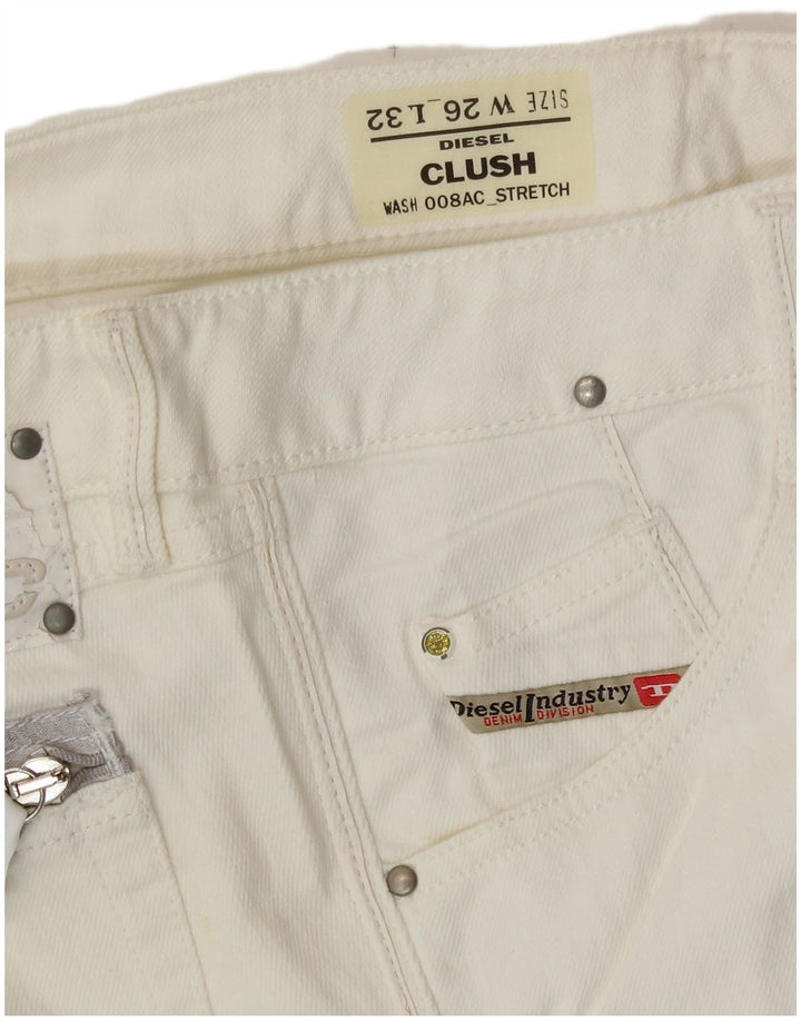 DIESEL Womens Clush Slim Jeans W26 L32 White