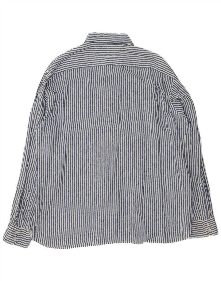 Tommy Hilfiger Herreskjorte 2XL Blå nålestribet linned