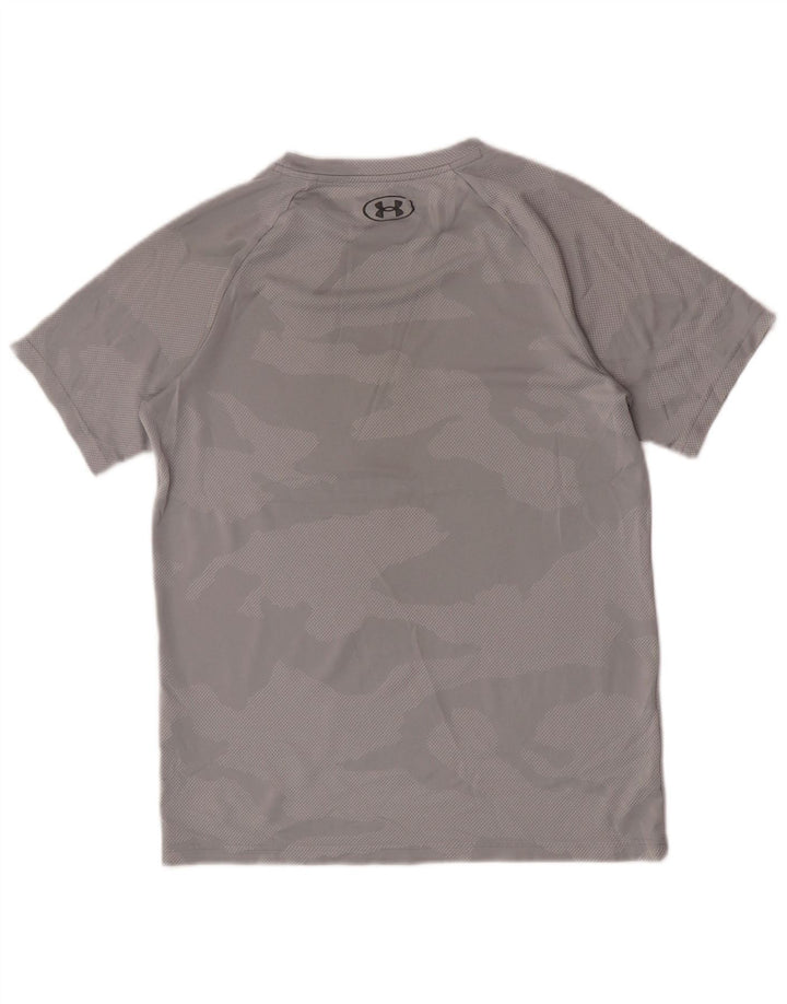 Under Armour Boys T-Shirt Top 13-14 år XL Grå Camouflage Polyester
