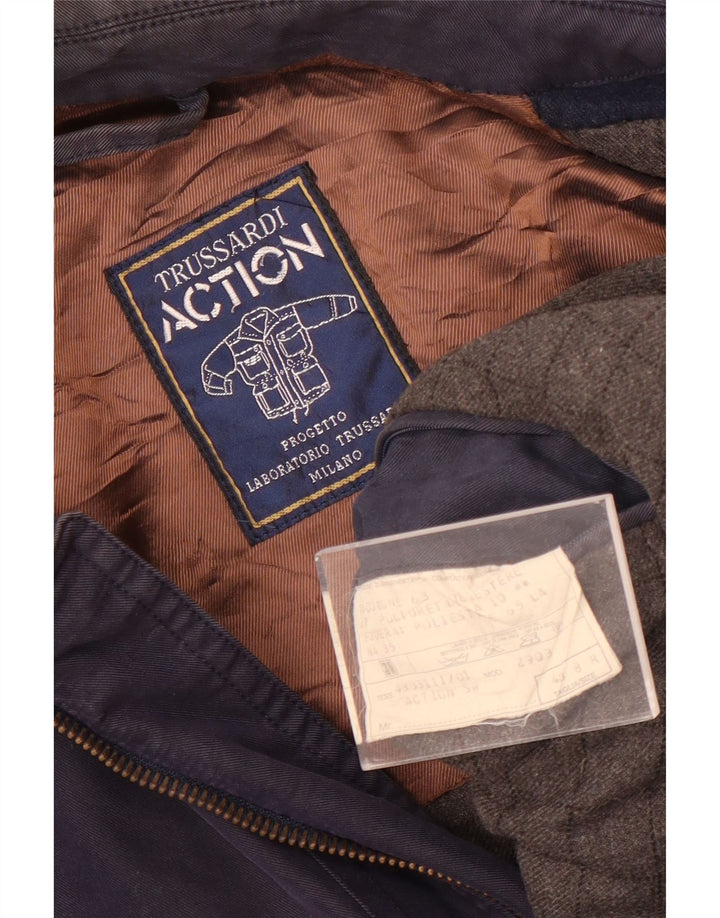 Trussardi Herre Utility Jacket IT 48 Medium Navy Blue