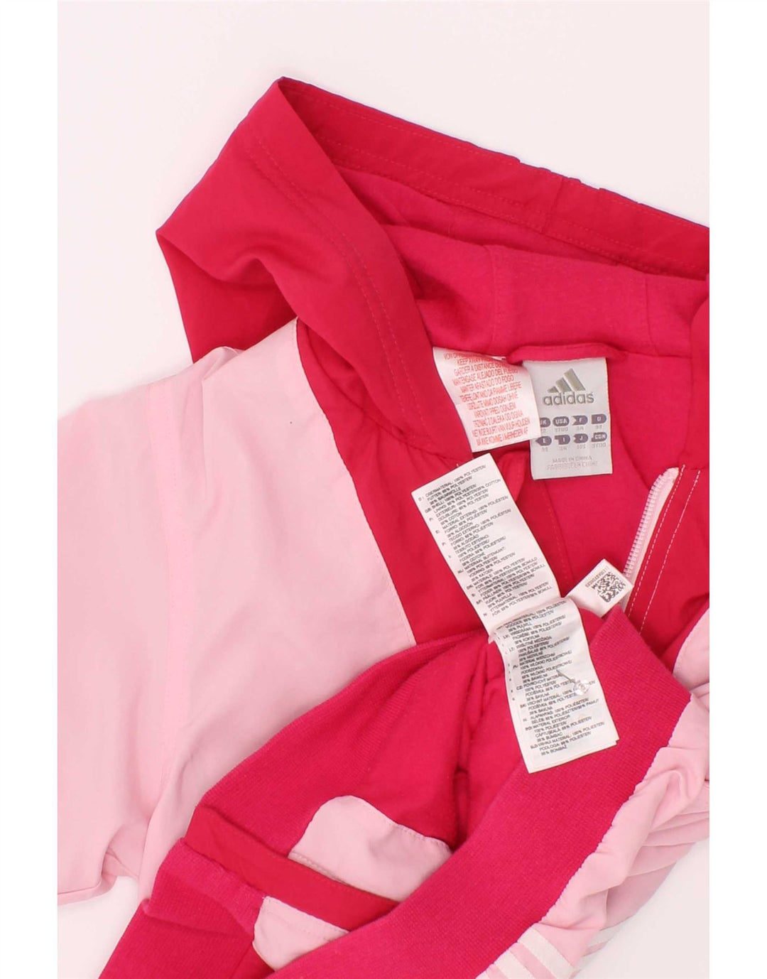 Adidas Regnjakke med hætte til piger 2-3 år Pink Colourblock Polyester