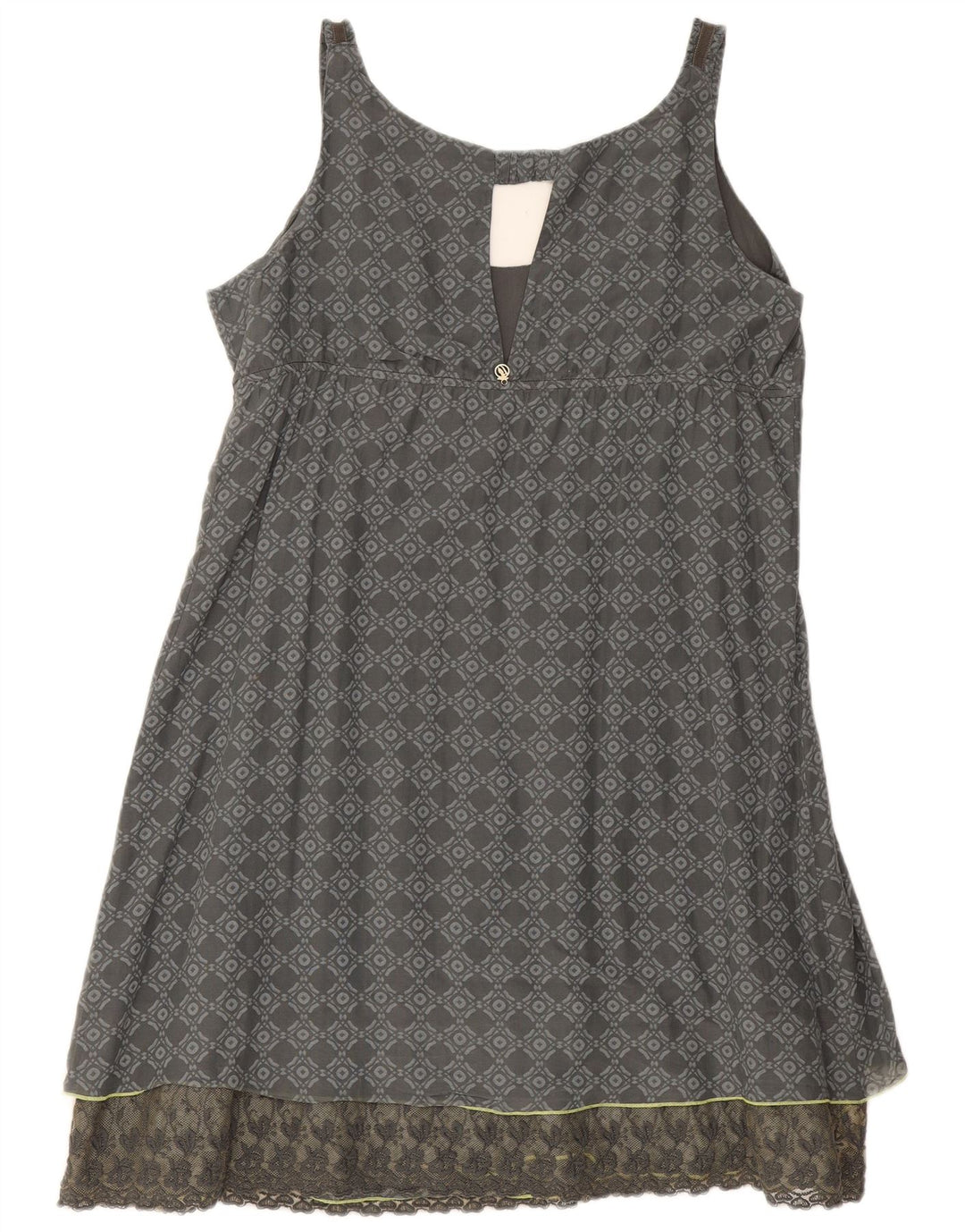 Trussardi Jeans Dame Sundress IT 44 Medium Grå Geometrisk