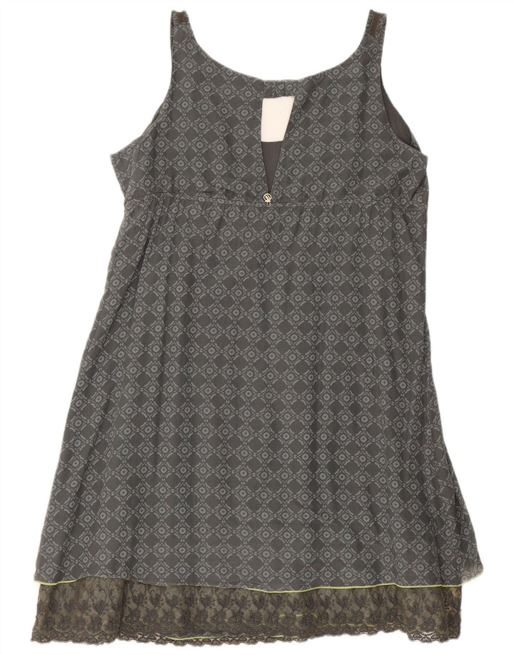 Trussardi Jeans Dame Sundress IT 44 Medium Grå Geometrisk