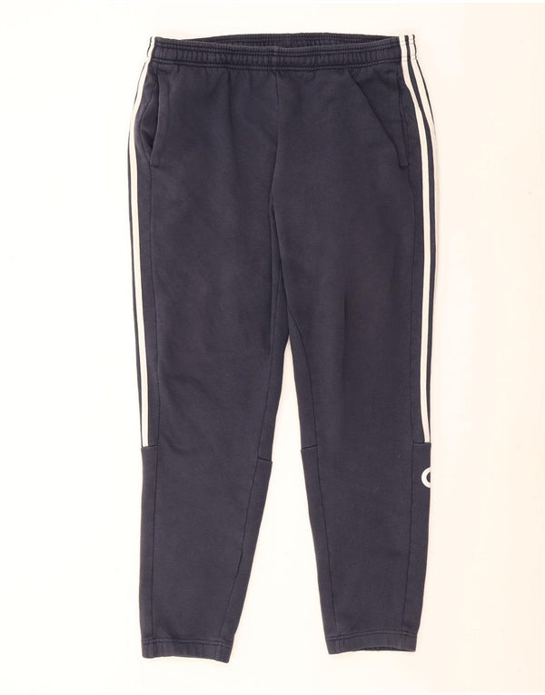 Adidas Mens Graphic Tracksuit Trousers Joggers XL Navy Blue Cotton