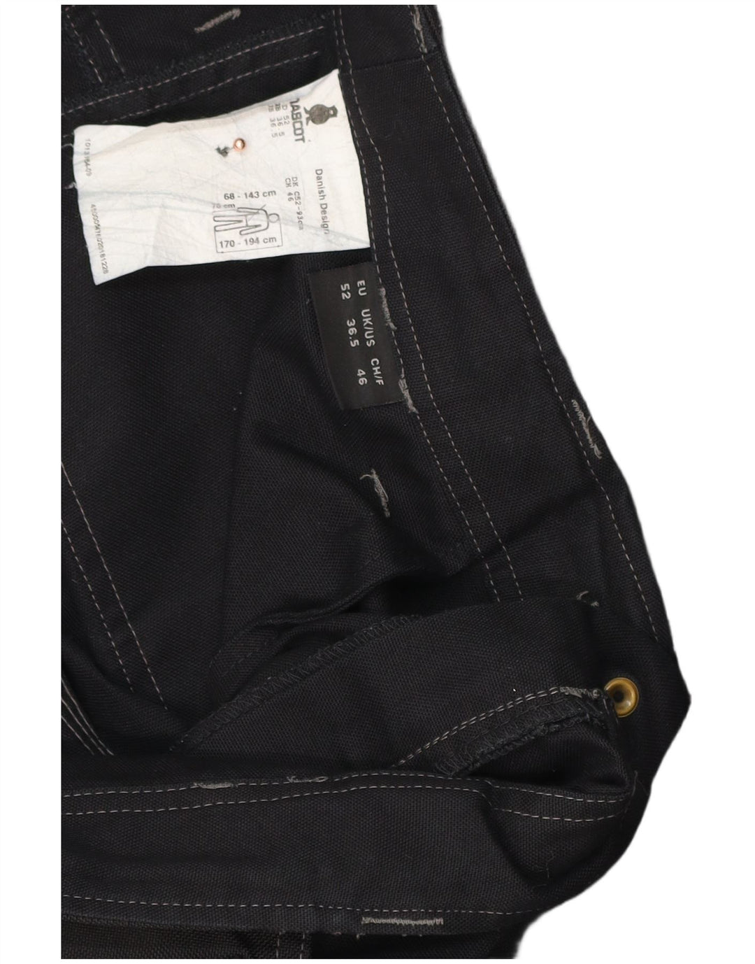 Maskot Herre Straight Cargo Bukser W36.5 L30 Sort Polyester
