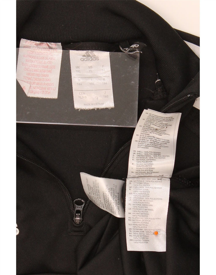 ADIDAS Boys Climacool Pullover Tracksuit Top 13-14 Years XL Black Vintage Adidas and Second-Hand Adidas from Messina Hembry 