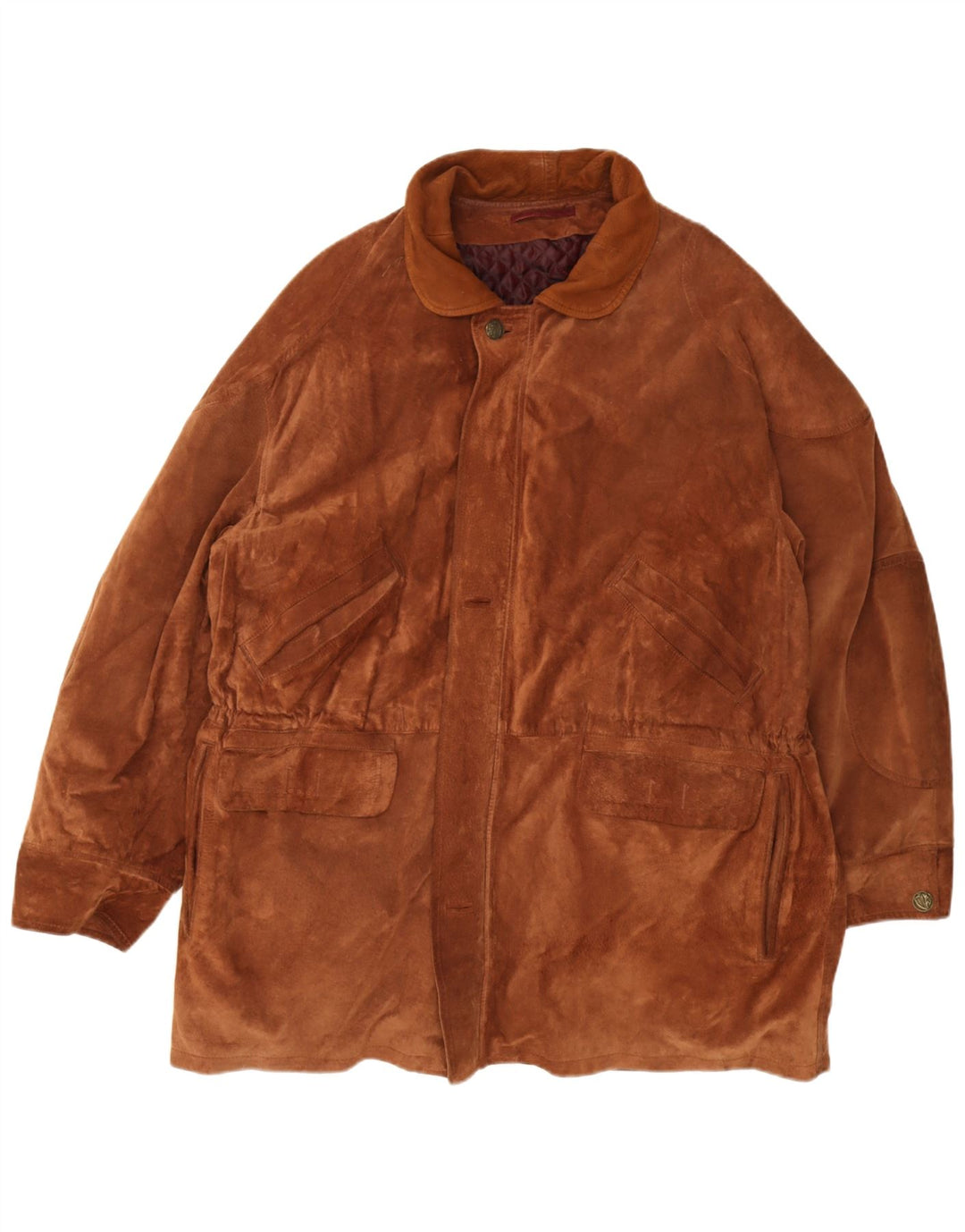 Vintage herre ruskindsoverfrakke UK 40 Large Brown